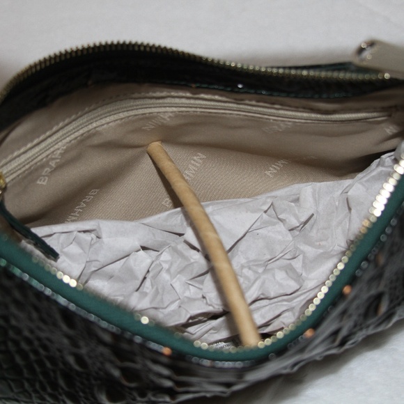NWT BRAHMIN Kyrie Shoulder Bag Purse Handbag Evergreen Ombre Melbourne Leather - Picture 5 of 6